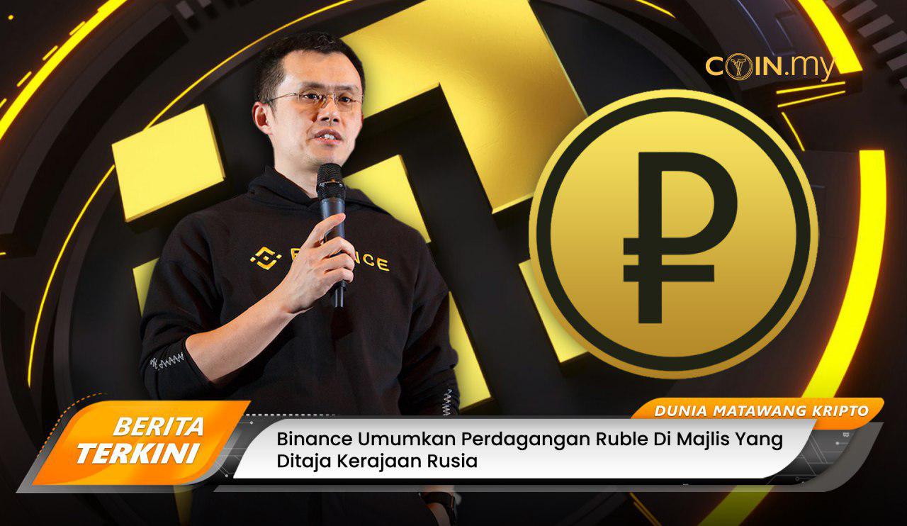an image on a post on binance ruble russia